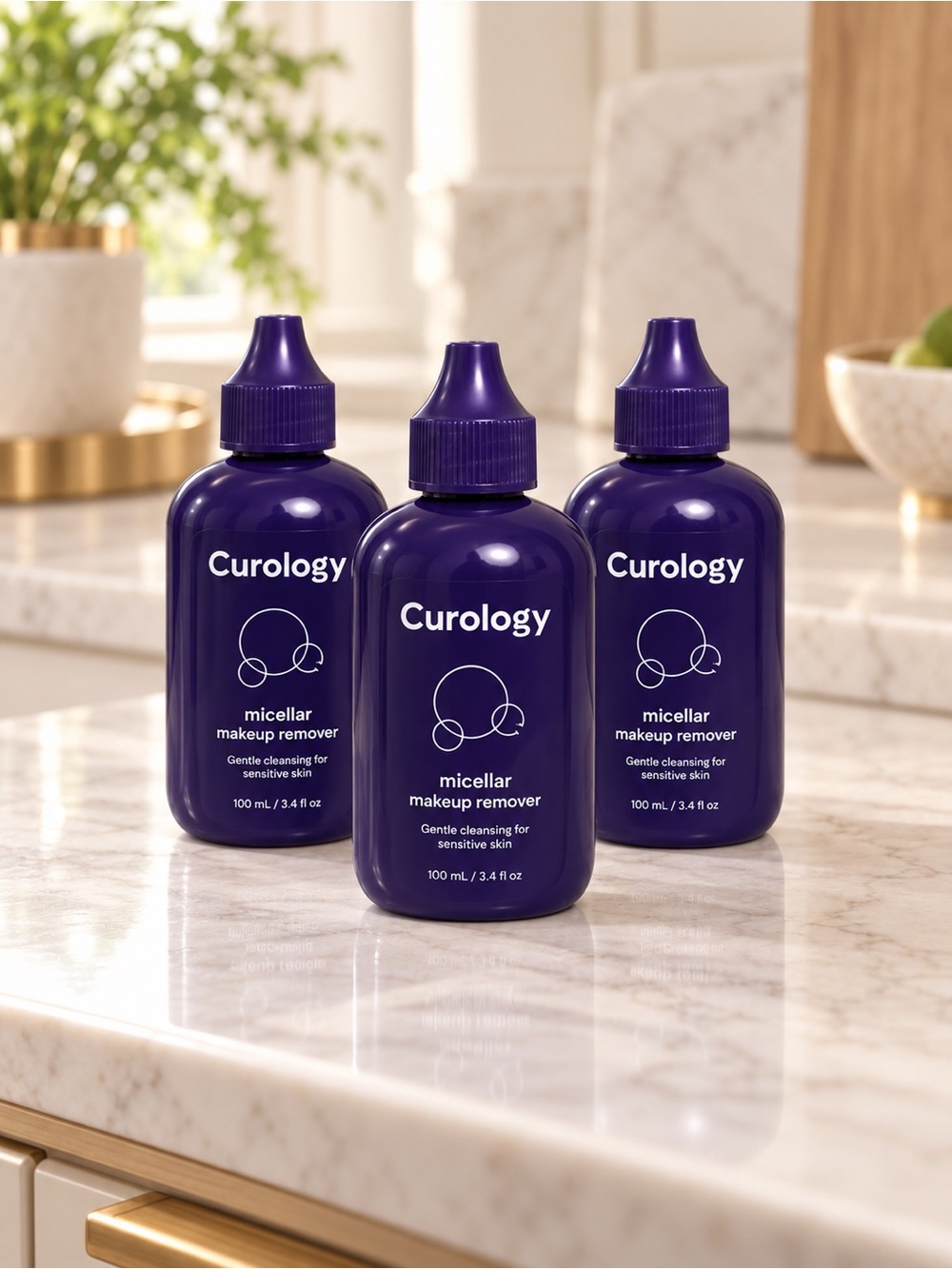 💙 Curology Micellar Makeup Remover 3 Piece Bundle - 3.4 oz Each NEW